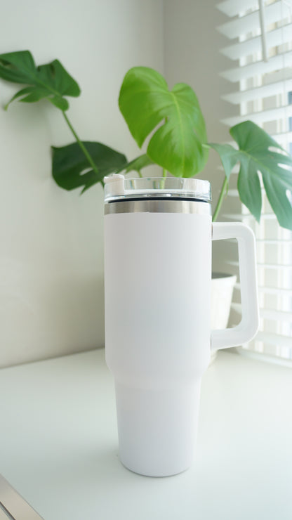 40 oz White Tumbler