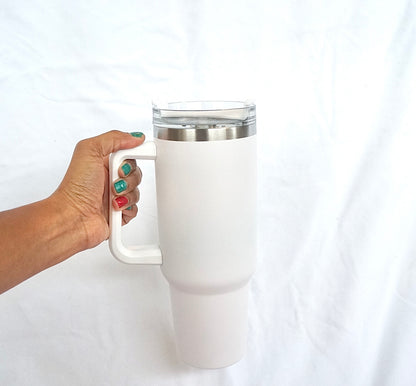 40 oz White Tumbler