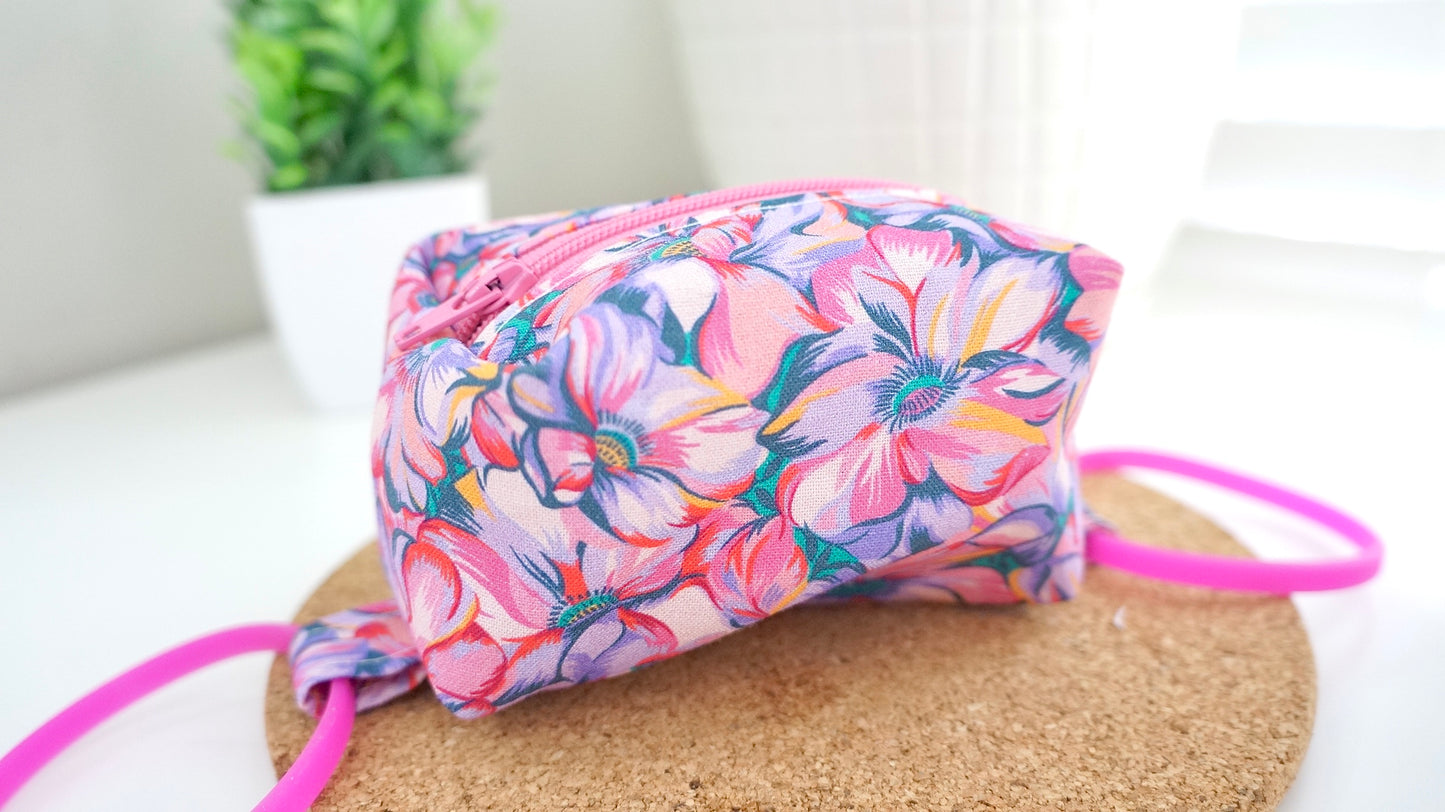 [Pink Flowers] Tumbler Zipper Pouch